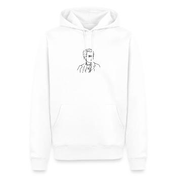 Gustav Mahler - Männer Premium Bio Hoodie - Weiß - Vorne - Nico (187cm)