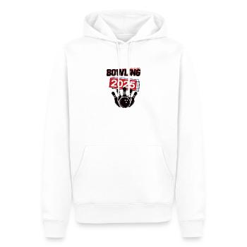 Bowling Spieler Spielerin Turnier Mannschaft 2025 - Männer Premium Bio Hoodie - Weiß - Vorne - Nico (187cm)