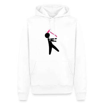Ein Zombie mit einer Axt im Kopf - Männer Premium Bio Hoodie - Weiß - Vorne - Nico (187cm)