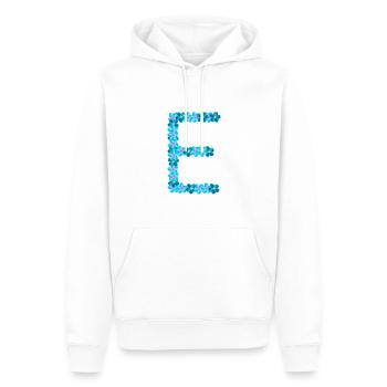 E aus blauen Blüten - Männer Premium Bio Hoodie - Weiß - Vorne - Nico (187cm)