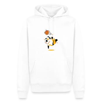 Lustiger Halloween Fussball Panda Geschenkidee - Männer Premium Bio Hoodie - Weiß - Vorne - Nico (187cm)