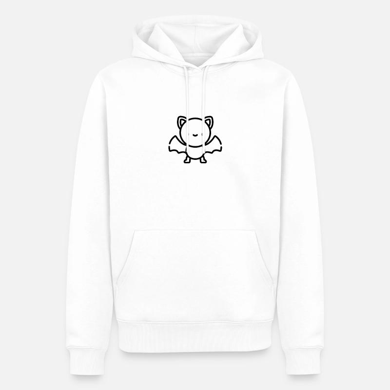 Idée cadeau pour bébé chauve-souris - Sweat à capuche Premium bio Homme - blanc