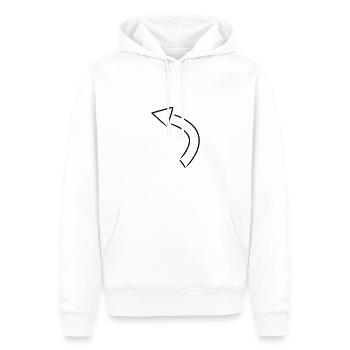 Pfeil Zeichnung Skizze schwarz - Männer Premium Bio Hoodie - Weiß - Vorne - Nico (187cm)