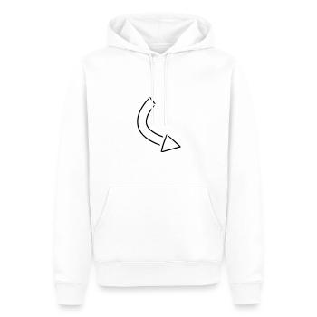 Flèche dessin croquis noir - Sweat à capuche Premium bio Homme - blanc - Devant - Nico (187cm)