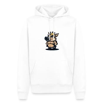 Schwein Comic Krone Wildschwein - Männer Premium Bio Hoodie - Weiß - Vorne - Nico (187cm)