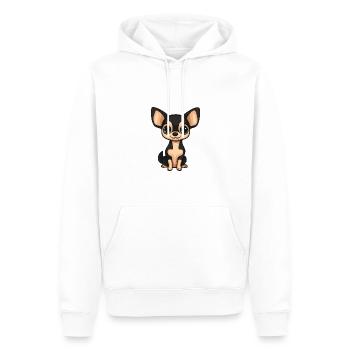 Chihuahua chien bande dessinée bébé - Sweat à capuche Premium bio Homme - blanc - Devant - Nico (187cm)
