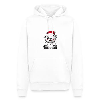 Ours polaire Noël Noël - Sweat à capuche Premium bio Homme - blanc - Devant - Nico (187cm)