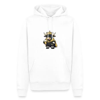 Bull Beer Drôle - Sweat à capuche Premium bio Homme - blanc - Devant - Nico (187cm)