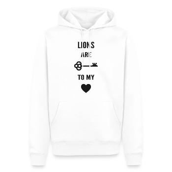 Lions are the key to my heart - Men’s Premium Organic Hoodie - white - Front - Nico (187cm)