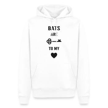 Fledermäuse sind der Schlüssel zu meinem Herzen - Männer Premium Bio Hoodie - Weiß - Vorne - Nico (187cm)