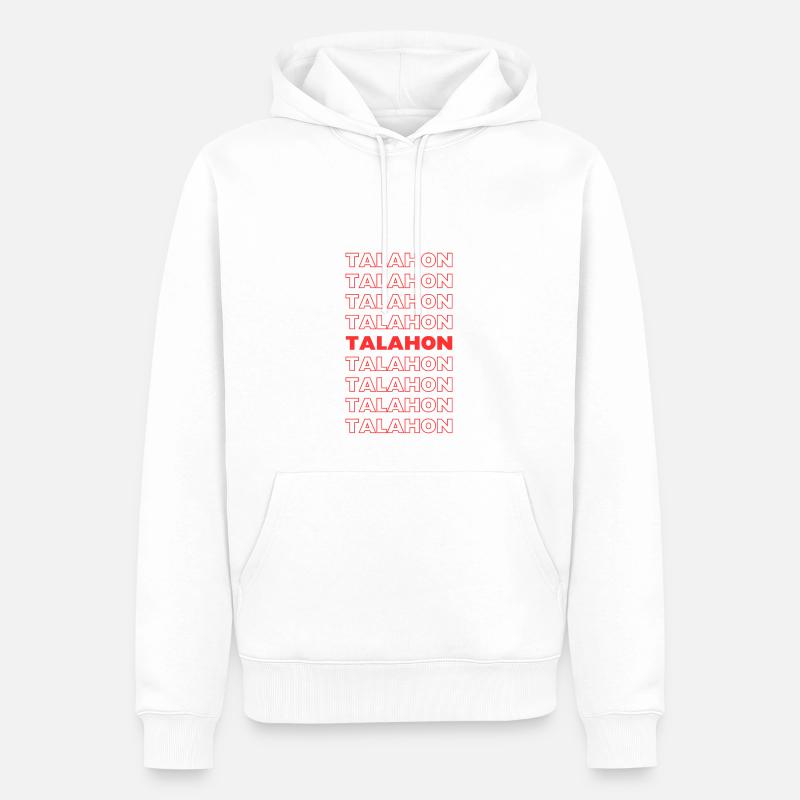 Talahon - Sweat à capuche Premium bio Homme - blanc