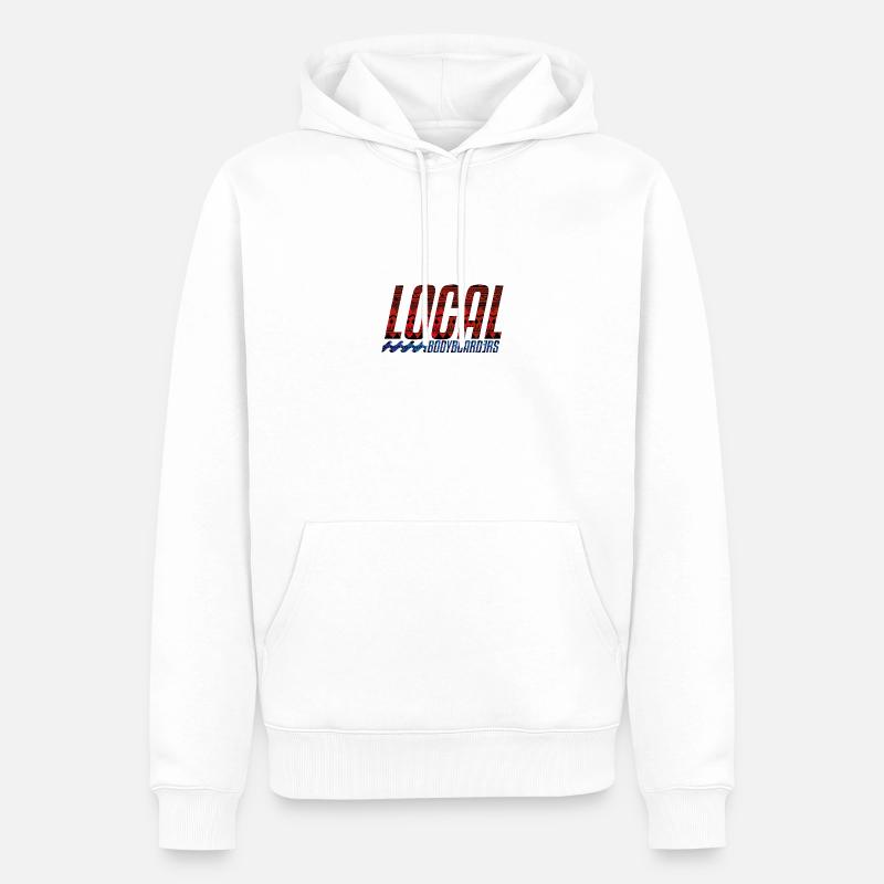 local bodyboarders - Sweat à capuche Premium bio Homme - blanc
