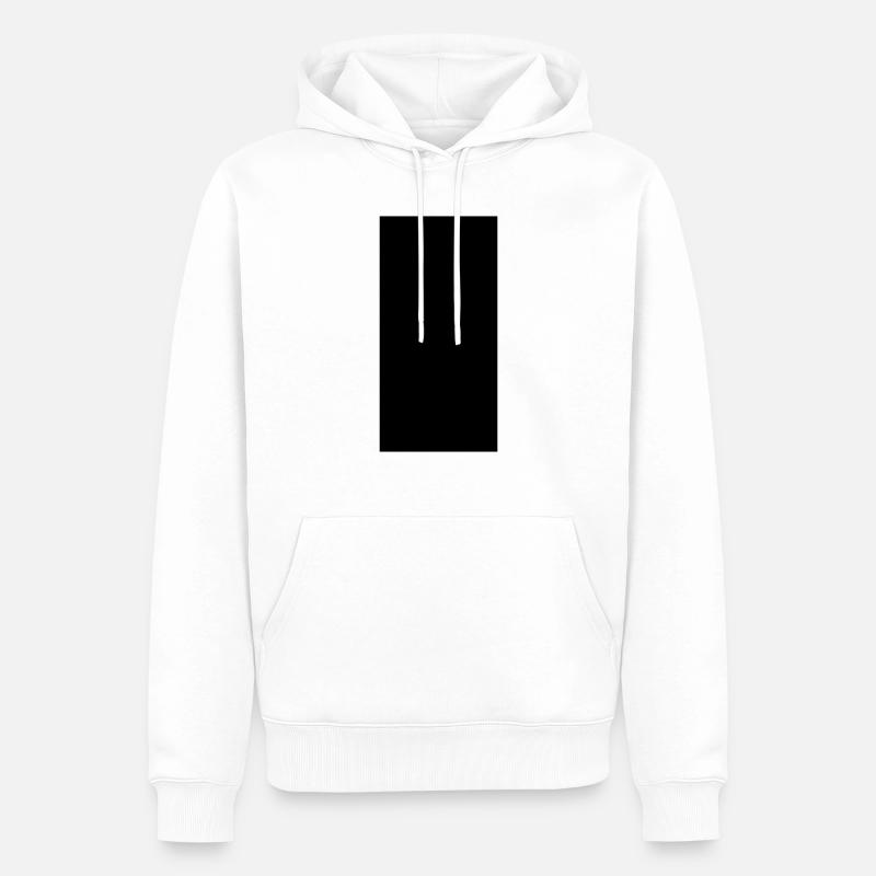 Rectangle - Sweat à capuche Premium bio Homme - blanc