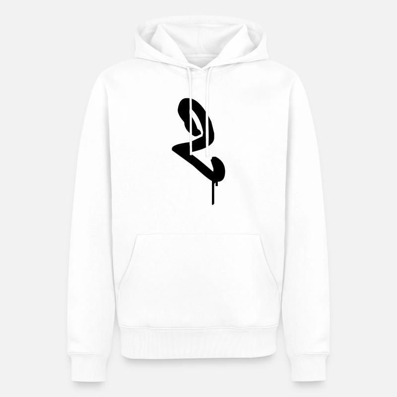 Graffiti: 2 - Sweat à capuche Premium bio Homme - blanc