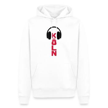 Köln City DJ Music Dubstep Shirt - Männer Premium Bio Hoodie - Weiß - Vorne - Nico (187cm)