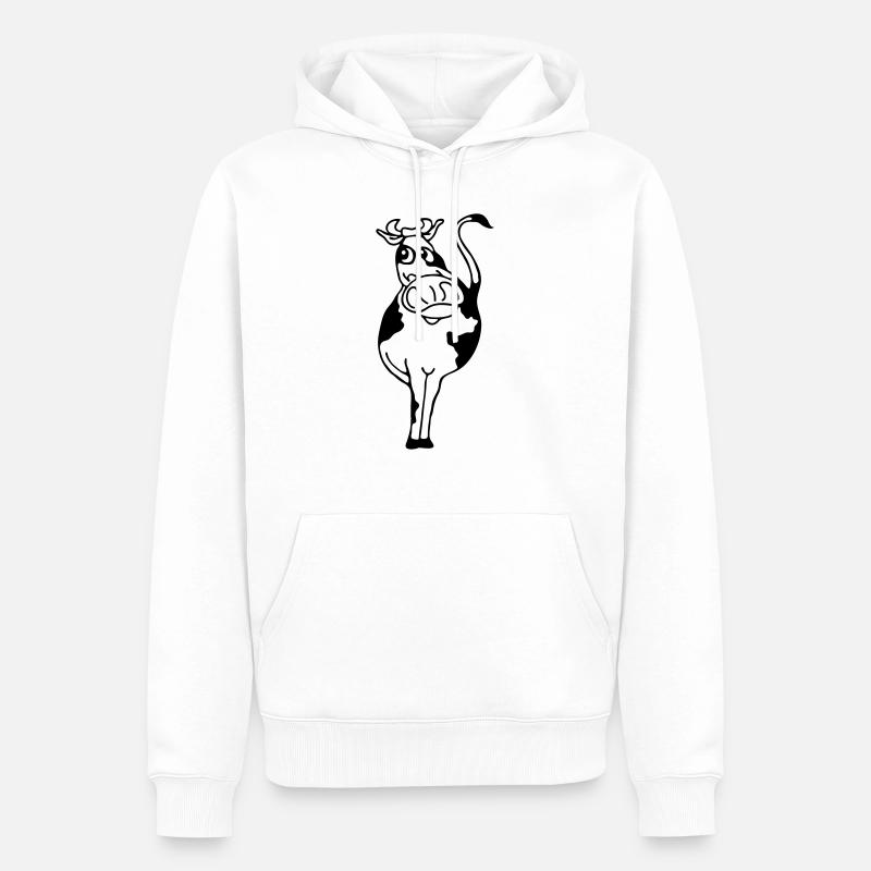 bull 2 - Men’s Premium Organic Hoodie - white