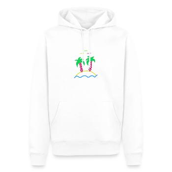 Insel mit Palmen - Männer Premium Bio Hoodie - Weiß - Vorne - Nico (187cm)