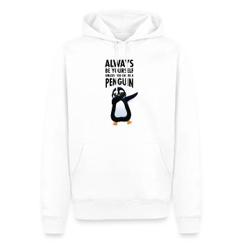 Always Be Yourself - Dab Dabbing Pinguin - Männer Premium Bio Hoodie - Weiß - Vorne - Nico (187cm)