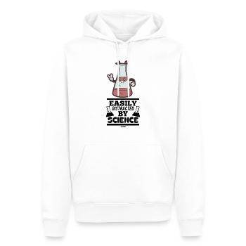 Easily Distracted By Science - Männer Premium Bio Hoodie - Weiß - Vorne - Nico (187cm)