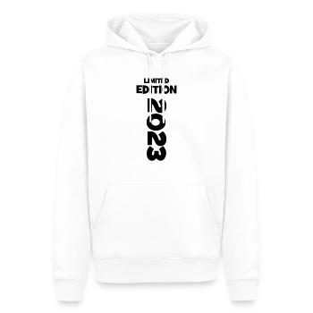 Limited Edition - 2023 - Geburtstag - Geburtsjahr - Männer Premium Bio Hoodie - Weiß - Vorne - Nico (187cm)
