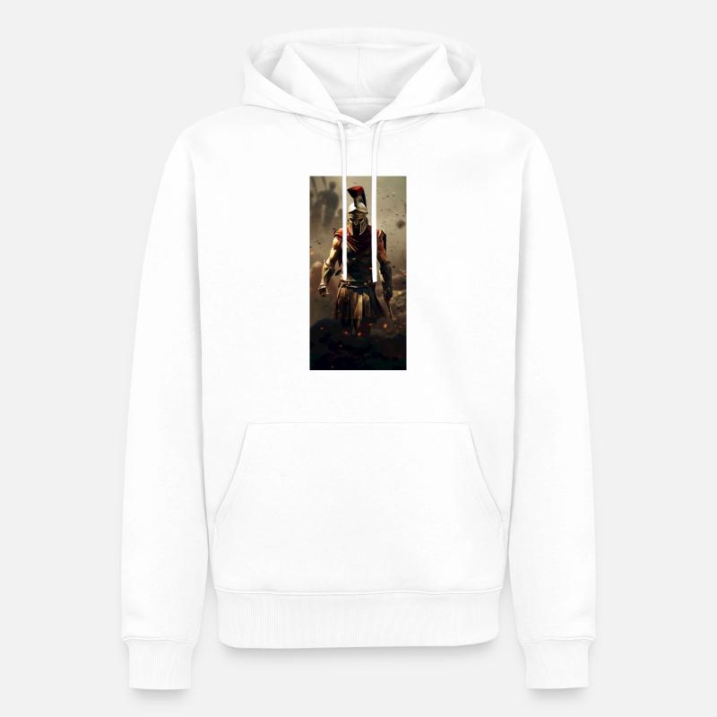 C9030EE5B3D974B0310754FB300ED40E - Männer Premium Bio Hoodie - Weiß