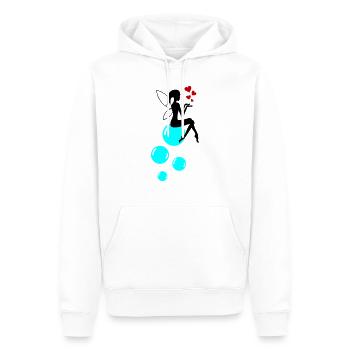 Bulles de savon de fée 02 - Sweat à capuche Premium bio Homme - blanc - Devant - Nico (187cm)