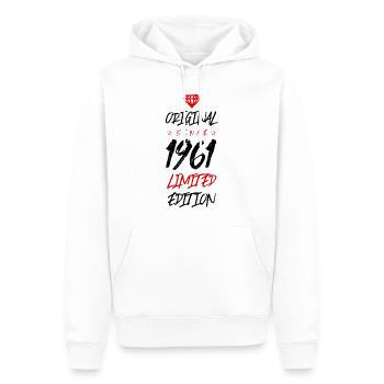 1961 limited edition - Männer Premium Bio Hoodie - Weiß - Vorne - Nico (187cm)
