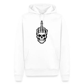 Majeur squelette - Sweat à capuche Premium bio Homme - blanc - Devant - Nico (187cm)