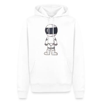 Astronaut - Männer Premium Bio Hoodie - Weiß - Vorne - Nico (187cm)