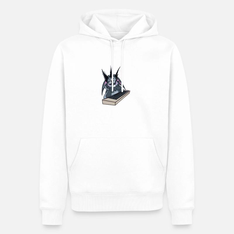 Hase Computer - Sweat à capuche Premium bio Homme - blanc