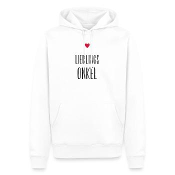 Onkel Lieblingsonkel Herz Geschenk - Männer Premium Bio Hoodie - Weiß - Vorne - Nico (187cm)