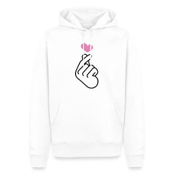 K Pop Finger Korean Pop K-Pop Snap Herz Geschenk - Männer Premium Bio Hoodie - Weiß - Vorne - Nico (187cm)