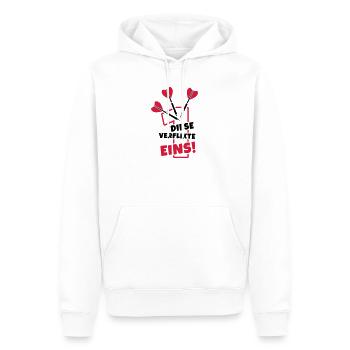 dart humor dartpfeile - Männer Premium Bio Hoodie - Weiß - Vorne - Nico (187cm)