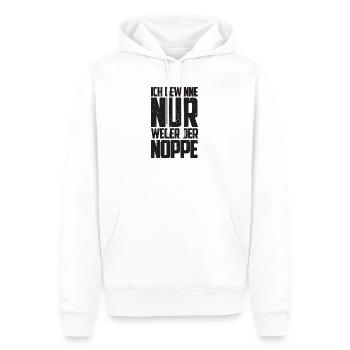 Ich gewinne nur wegen Noppe Tischtennisspieler - Männer Premium Bio Hoodie - Weiß - Vorne - Nico (187cm)