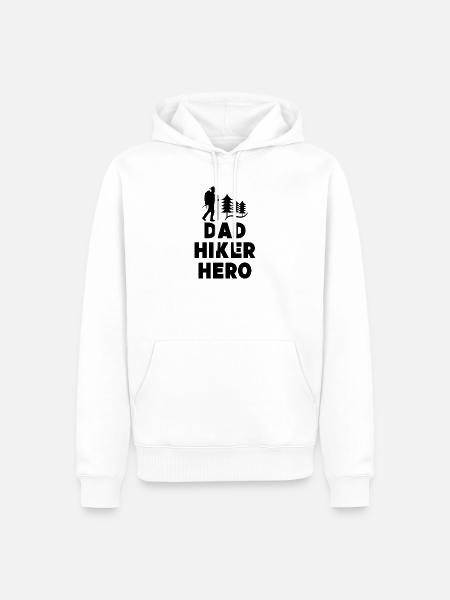 Bergwandern Wanderer Berggipfel Wandern Statement - Männer Premium Bio Hoodie - Weiß