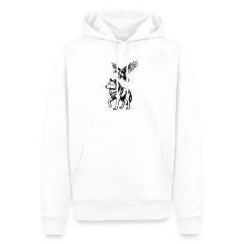 Wolf & Rabe - Männer Premium Bio Hoodie - Weiß - Vorne - Nico (187cm)