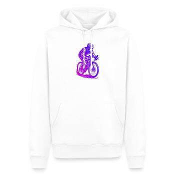 Clean road bike artwork for road bike - Men’s Premium Organic Hoodie - white - Front - Nico (187cm)