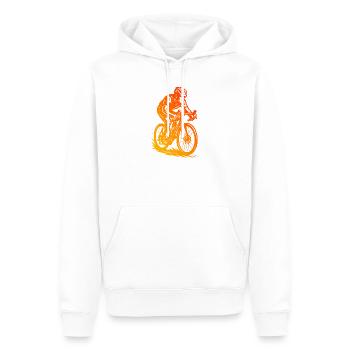 Motif clair de vélo de route pour chaque jour - Sweat à capuche Premium bio Homme - blanc - Devant - Nico (187cm)