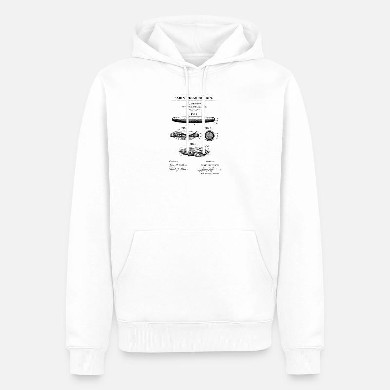 Conception précoce du plan de cigare - Sweat à capuche Premium bio Homme - blanc