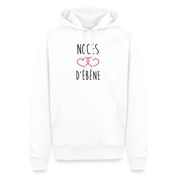 Ebony Wedding 78 Jahre Ehe - Männer Premium Bio Hoodie - Weiß - Vorne - Nico (187cm)