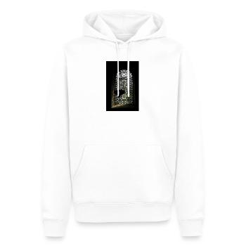 Stained Glass Window Silhouette - Men’s Premium Organic Hoodie - white - Front - Nico (187cm)
