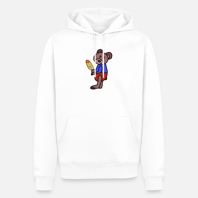 Ours Teddy Glace Enfant Glace - Sweat à capuche Premium bio Homme - blanc