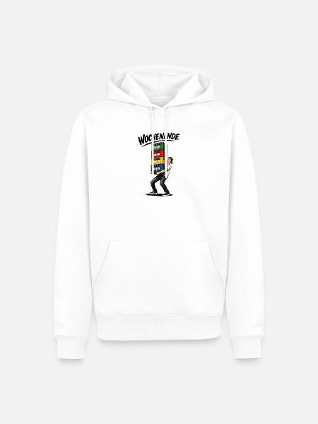 Partyzeit mit Bier und Freunden - Männer Premium Bio Hoodie - Weiß