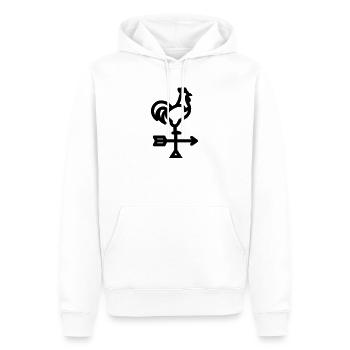 Wetterhahn - Männer Premium Bio Hoodie - Weiß - Vorne - Nico (187cm)