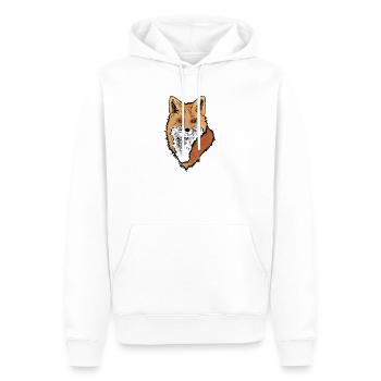 Fuchskopf - Männer Premium Bio Hoodie - Weiß - Vorne - Nico (187cm)