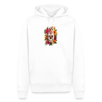 Halloween Sugar Skull Sugarskull  - Männer Premium Bio Hoodie - Weiß - Vorne - Nico (187cm)