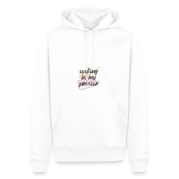 La cuisine est ma passion! - Sweat à capuche Premium bio Homme - blanc - Devant - Nico (187cm)