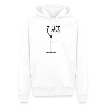 Skilift - Männer Premium Bio Hoodie - Weiß - Vorne - Nico (187cm)