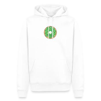 Donut Smile Kawaii vert - Sweat à capuche Premium bio Homme - blanc - Devant - Nico (187cm)