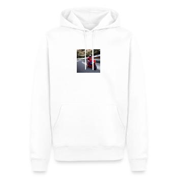 Superbike 01 - Männer Premium Bio Hoodie - Weiß - Vorne - Nico (187cm)